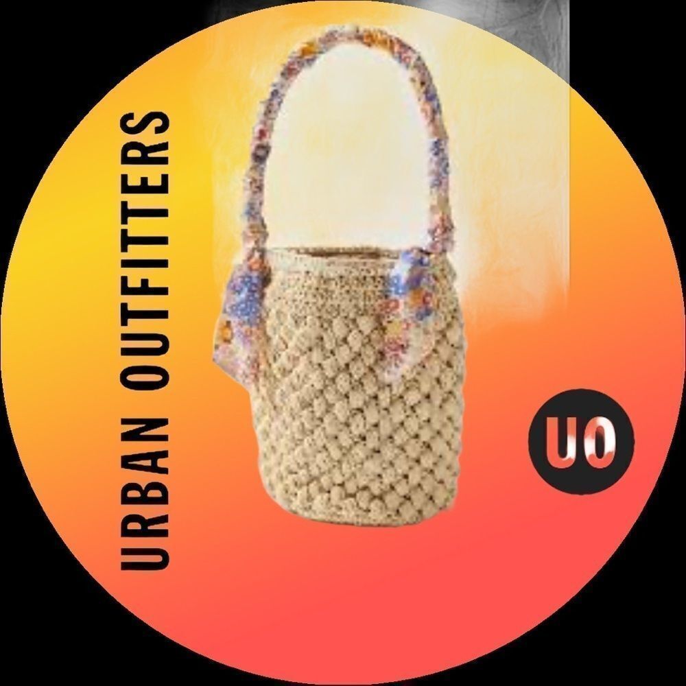 UO Urban Outfitters Miki Straw Purse Bucket Bag  NEW